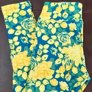 Lularoe Leggings Floral New Sz OS